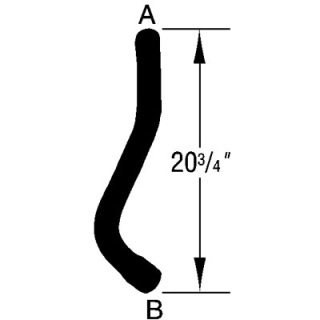 Kühlwasserschlauch Unten - Radiator Hose Unten  Corvette C3 SB 76-82